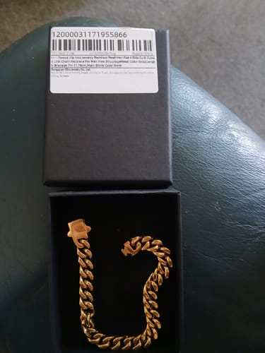 Customer photo review of 18k Gold Clasp Cuban Bracelet