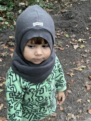 Customer photo review of Upcycling Kaschmir Kapuzenschal Gorilla