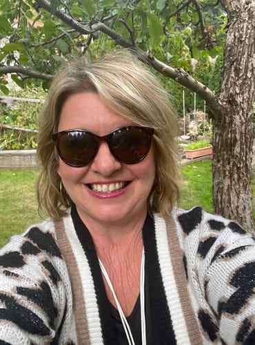 Customer photo review of My Cozy Jungle Knit Cardigan (White/Mocha)