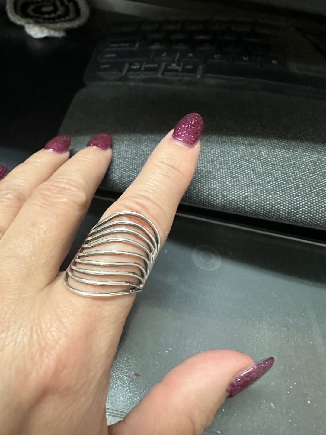 Customer photo review of Ocean Waves Statement Ring