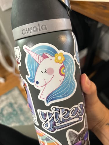Customer photo review of Unicorn Rainbow and Flower Sticker
