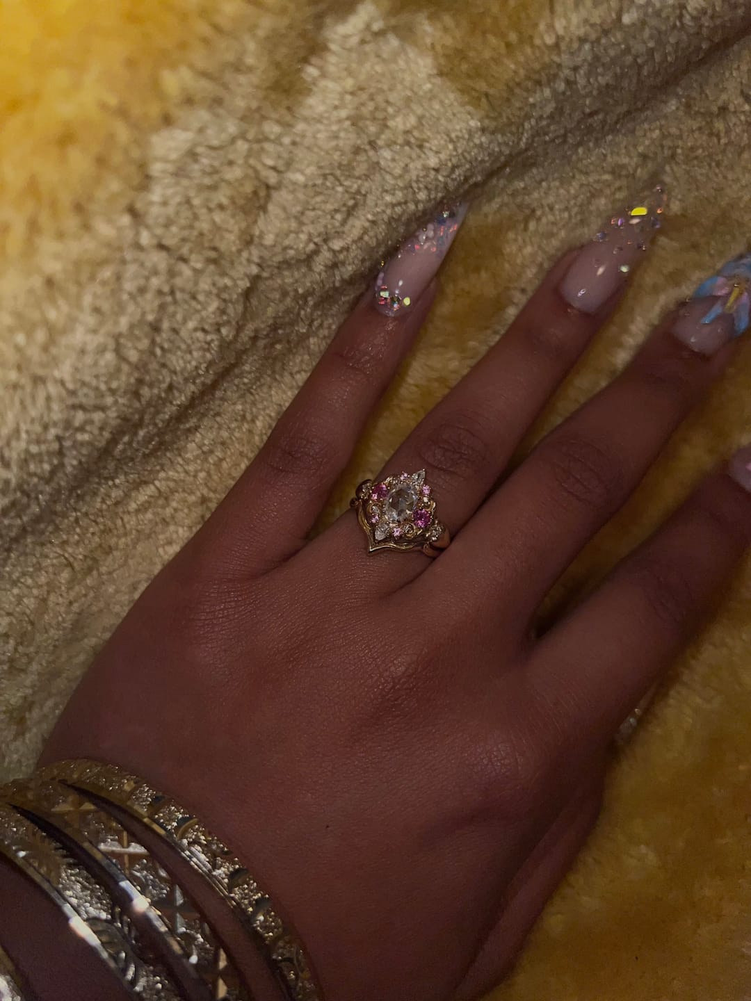 Customer photo review of Fire Child: Puffy Heart Ring