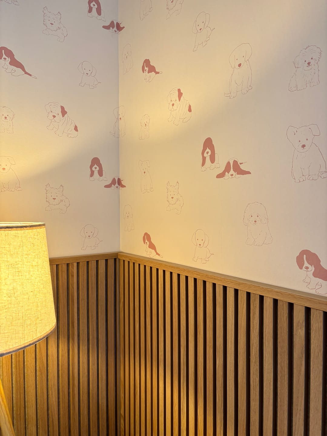 Customer photo review of Puppy Dog Wallpaper Repeat Pattern