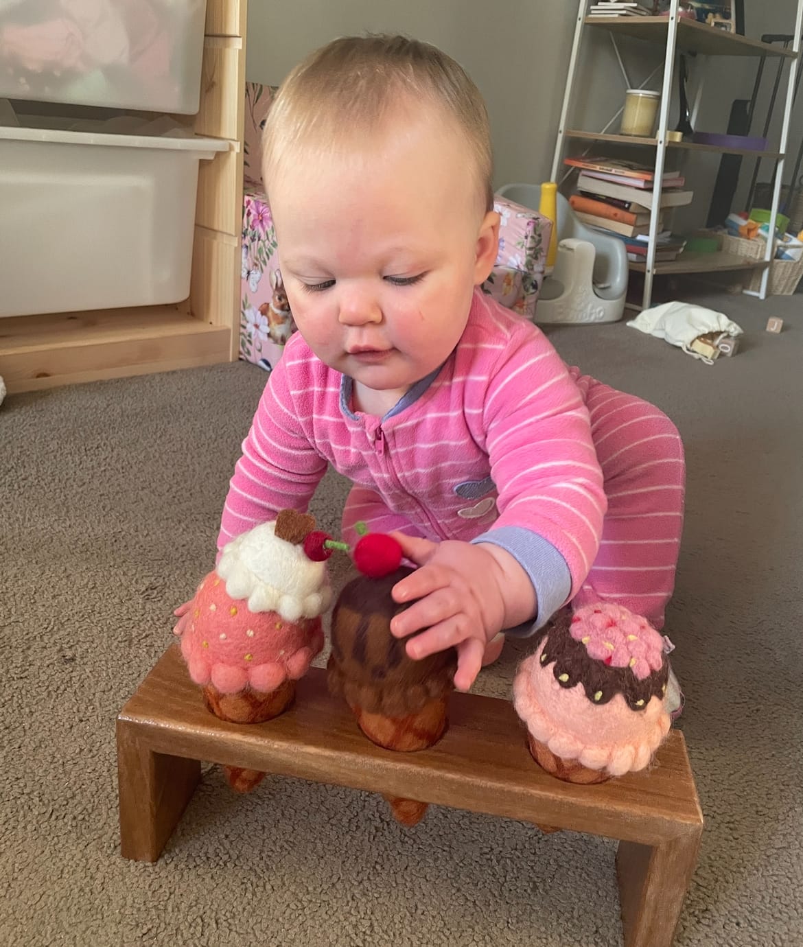 Customer photo review of Felt Ice Cream Cone Holder - Australian Made