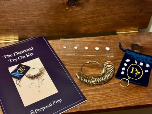 Customer photo review of The Diamond Try-On Kit