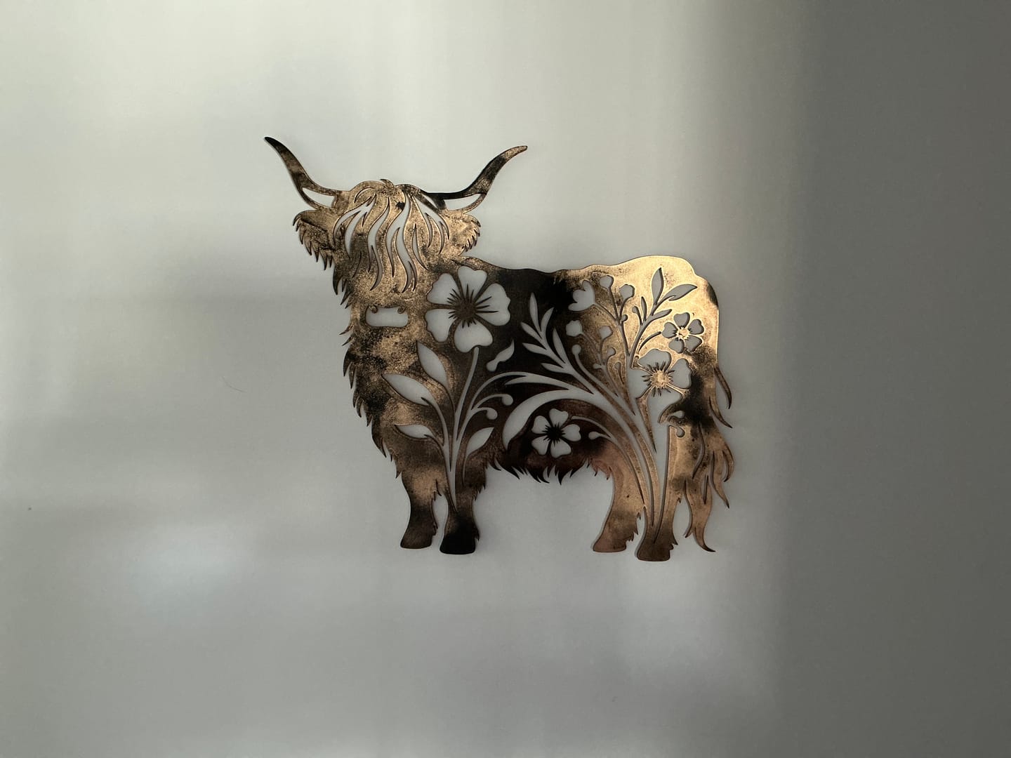 Customer photo review of Floral Highland Cow