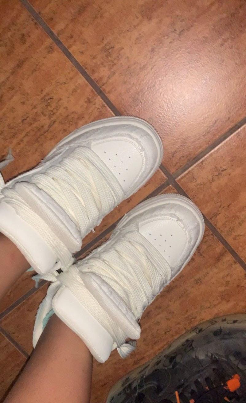 Customer photo review of Double Tongue Sneakers