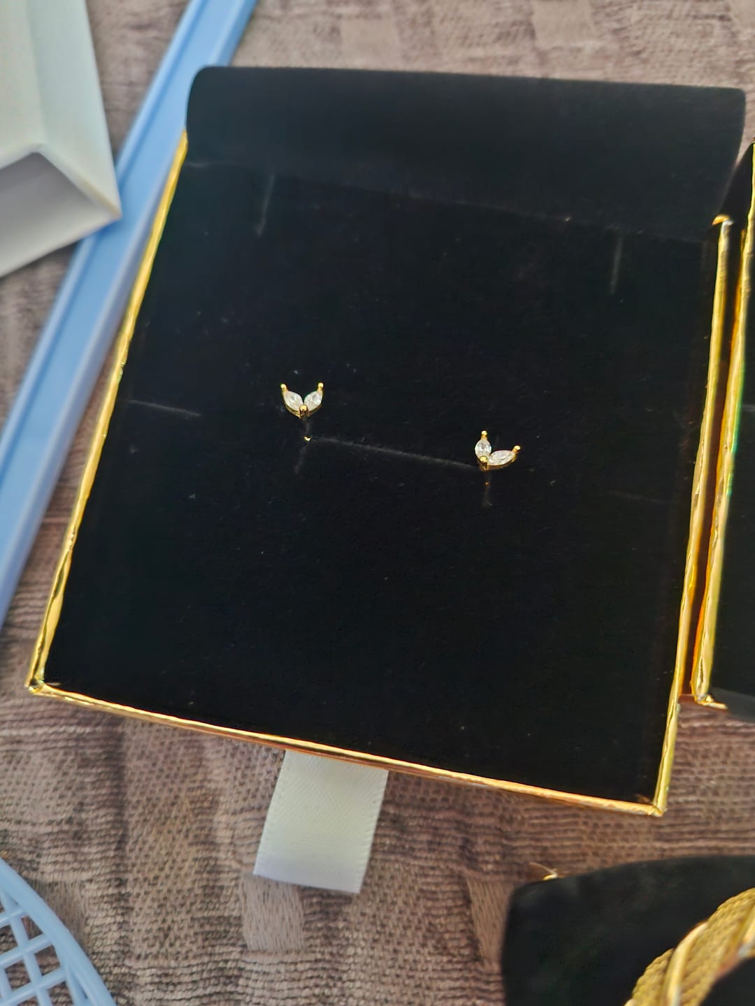 Customer photo review of Cherish Wings Stud Earring in Gold