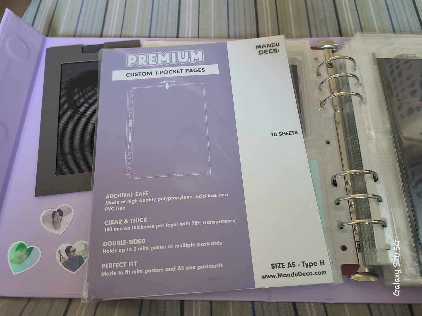 Customer photo review of CUSTOM A5 POCKET PAGES