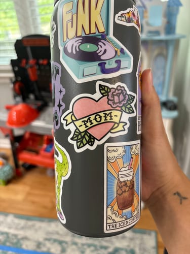 Customer photo review of Mom tattoo heart sticker