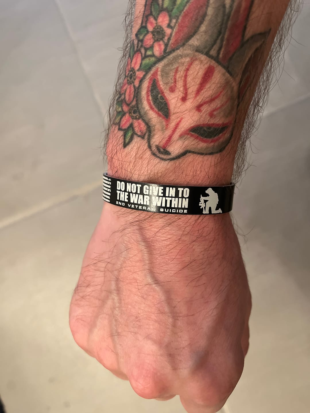 Customer photo review of Do Not Give In Bracelet