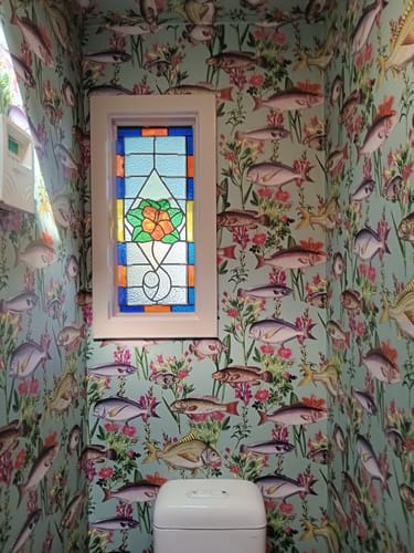 Customer photo review of Lagoon Fish Wallpaper - Teal