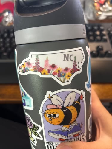 Customer photo review of North Carolina Painterly Pattern Sticker