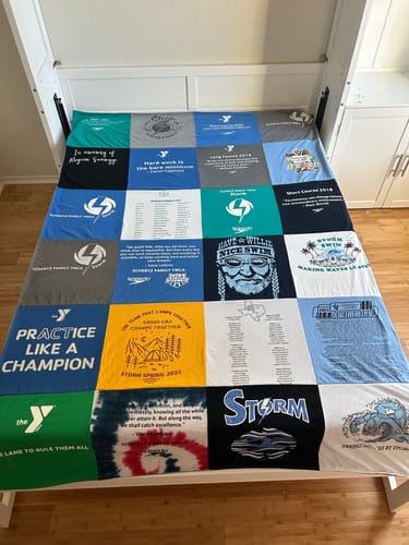 T-shirt quilt featuring storm by Maria from TX