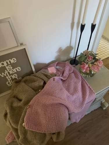 Customer photo review of 2er Pack Oversized Cardigan "CozyGlam" Soft Rosa & Beige