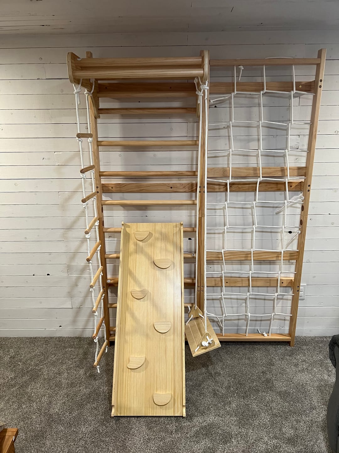 Customer photo review of Neem Swedish Wall Ladder & Indoor Wooden Climber for Kids – Home Gym Playset