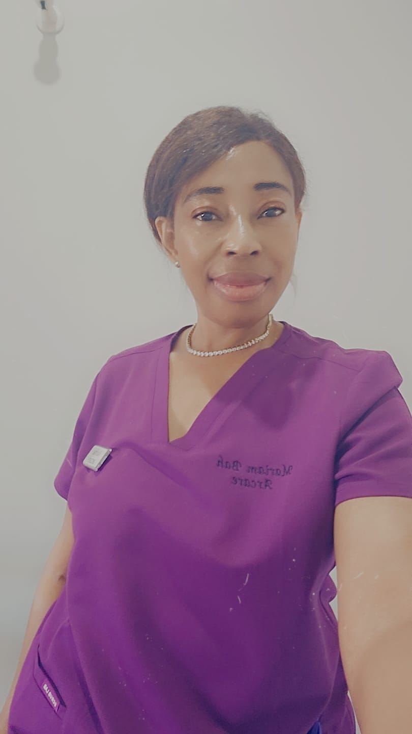 Customer photo review of ELIZABETH Two Pocket Scrub Top (Original SLTECH™ fabric) - Aubergine