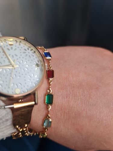 Customer photo review of Gem Linked Bracelet