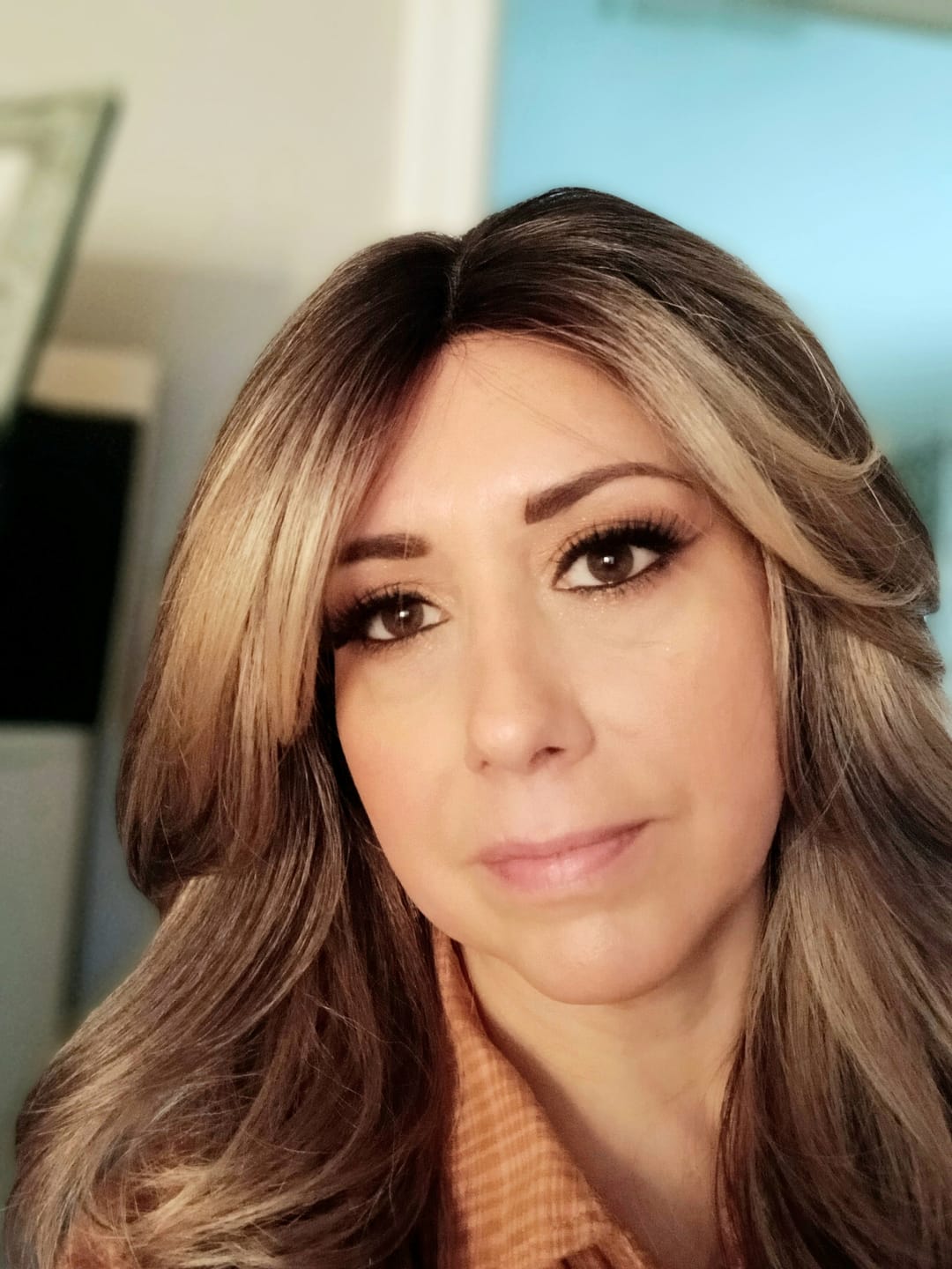 Customer photo review of Shake N Go Equal Curtain Bang HD Lace Wig - MAVEN
