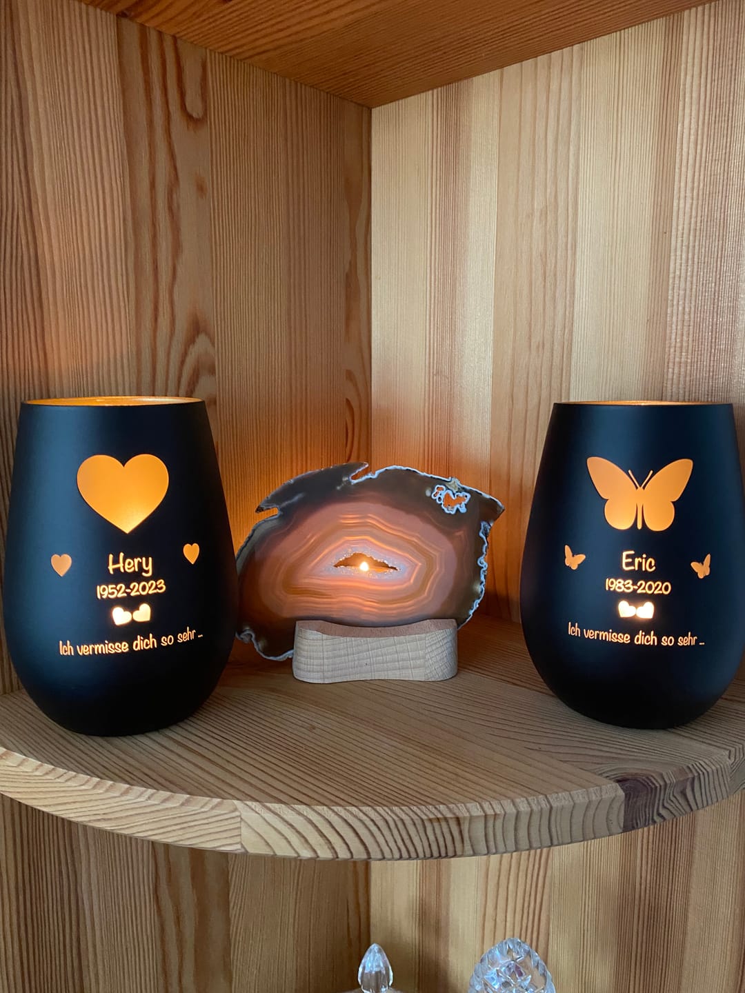 Customer photo review of Wir vermissen dich ... - Individuelles Trauerlicht