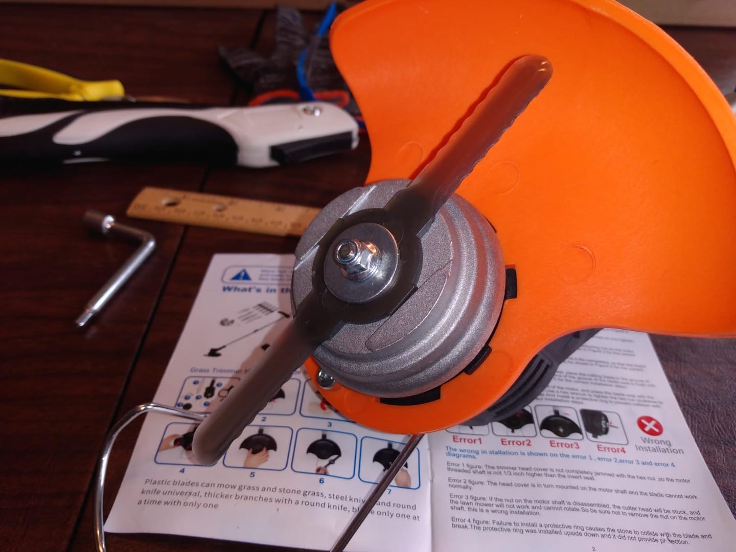 Customer photo review of Grazer™ : Best Powerful Electric Battery Operated Cordless Metal Blade Weed Eater / Grass Trimmer