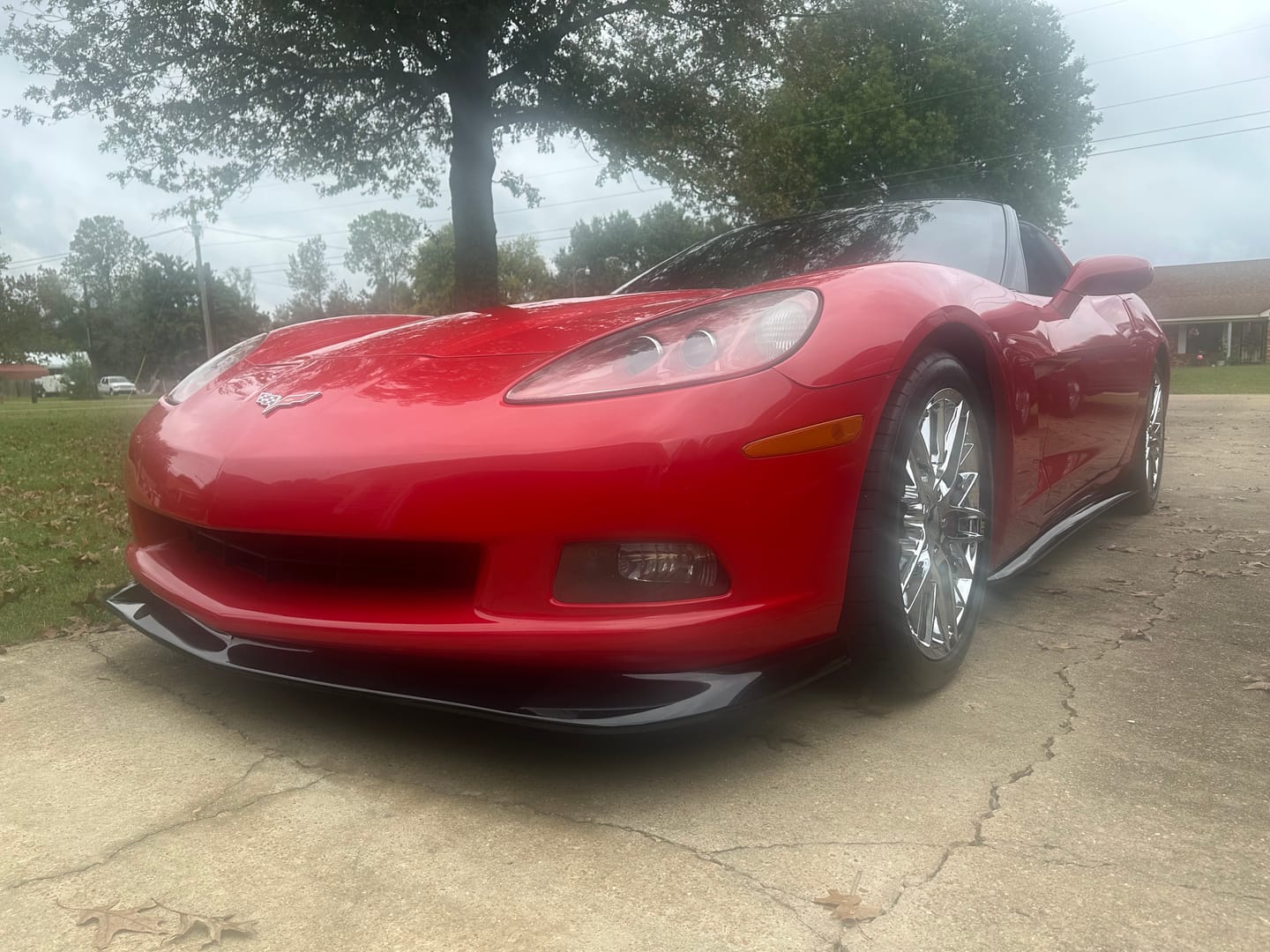 Customer photo review of Corvette C6 Base Model Extended Front Splitter Lip & Side Skirts Rocker Panels