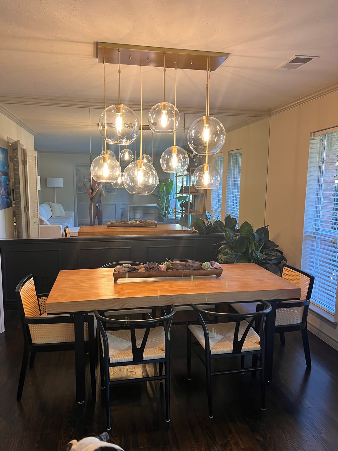 Customer photo review of Globe Cluster Kitchen Island Pendant Light