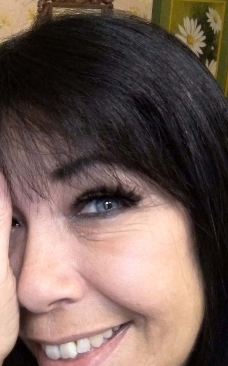 Customer photo review of Celeste Blue Prescription Colored Contact Lenses