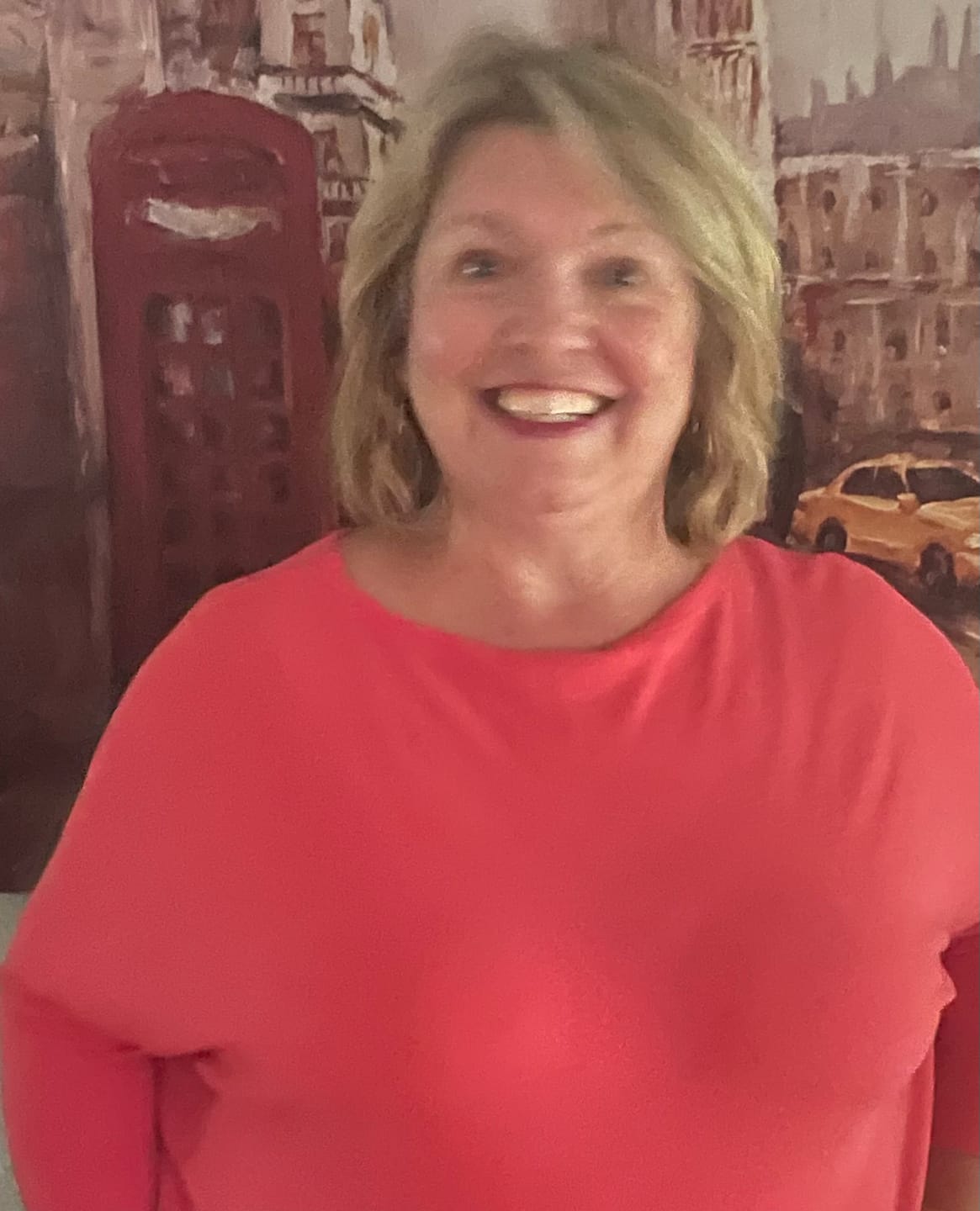 Customer photo review of Jolie All Day Slouch Top (Bright Tangerine)
