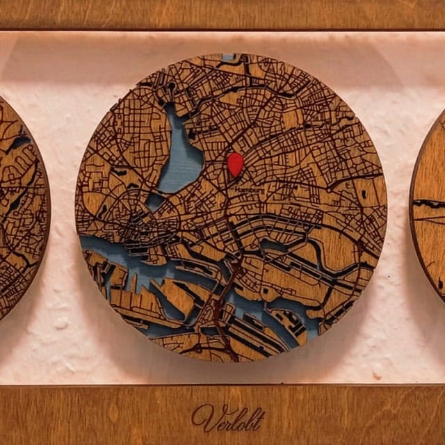 Customer photo review of 3D Wooden Map for Three Locations