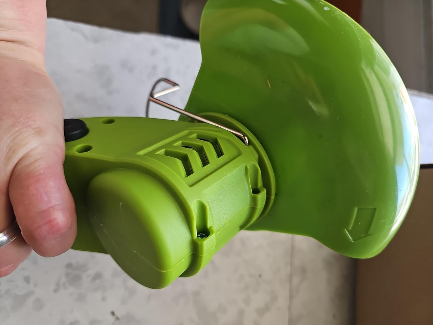 Customer photo review of Grazer™ : Best Powerful Electric Battery Operated Cordless Metal Blade Weed Eater / Grass Trimmer