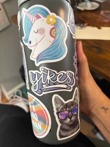 Customer photo review of Yikes Sticker - Lettering