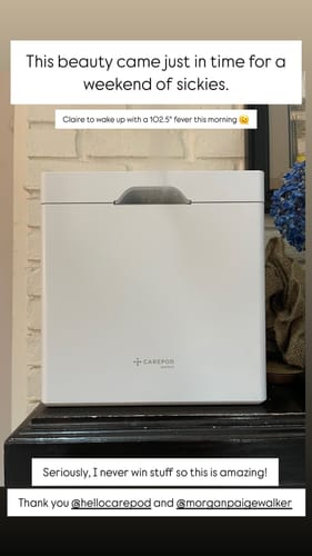 Customer photo review of Carepod Cube X50 - Warm + Cool Mist Stainless Steel Humidifier