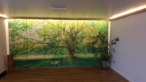 Customer photo review of Foto Schiebegardine "Platanenbaum"