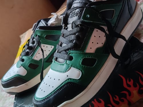 Customer photo review of ELEVEN-ELEVEN black green Men's casual sneaker