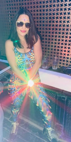 Customer photo review of Psy Carnival Sleeveless Catsuit with Straps