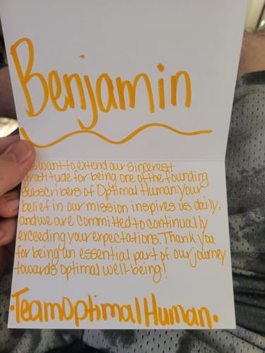 Customer photo review of Free Optimal Human Sample Kit