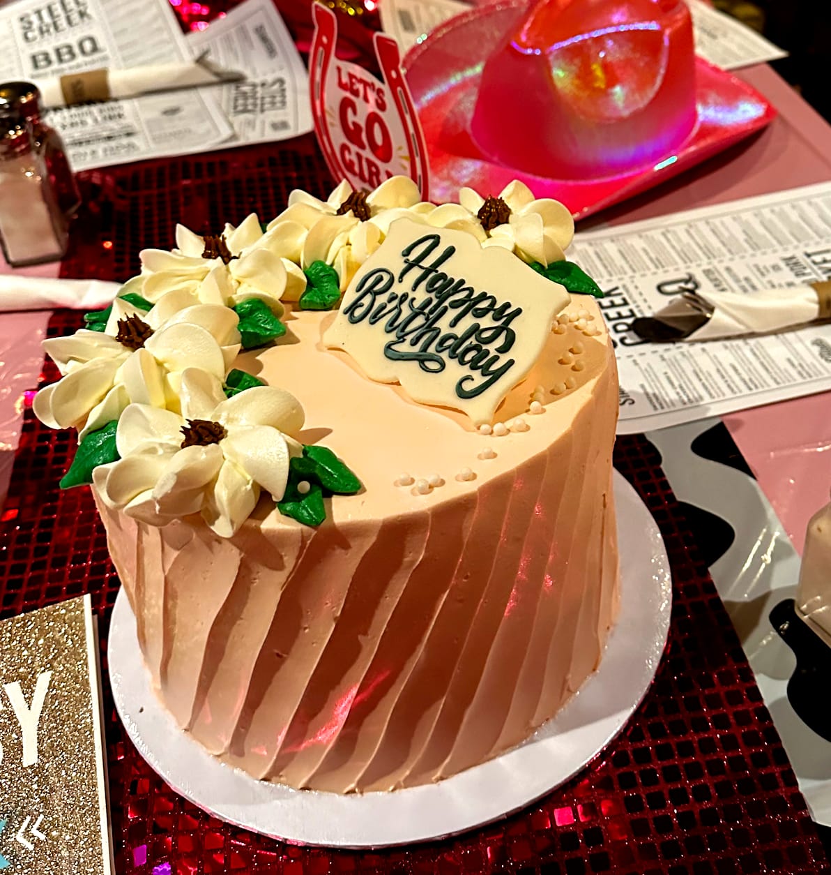 Customer photo review of Pink Bavarian Cake