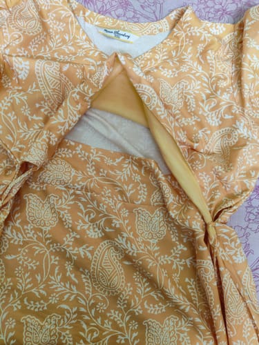 Customer photo review of Yellow Floral Tiered Maxi