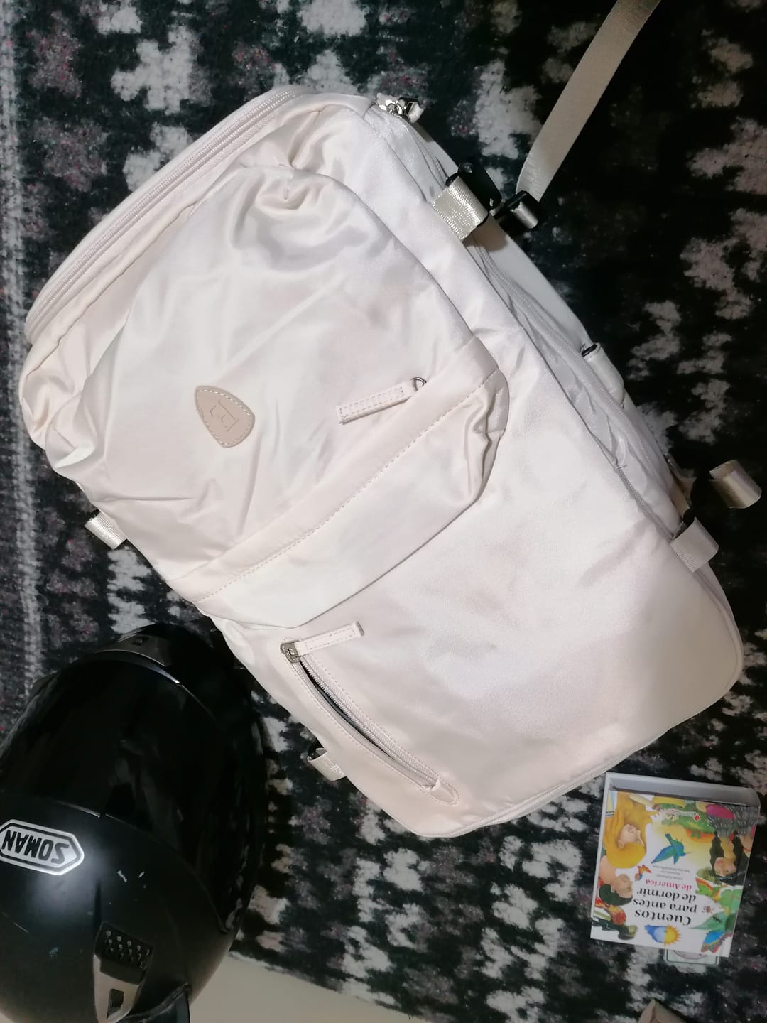 Customer photo review of Travel Backpack Off White