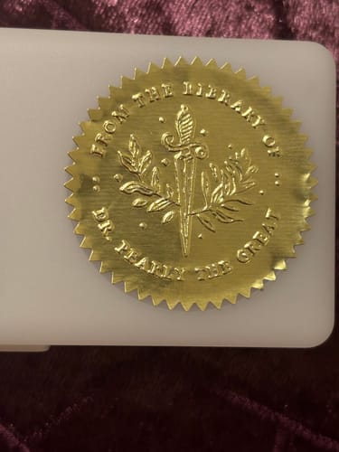 Customer photo review of Custom Book Embosser