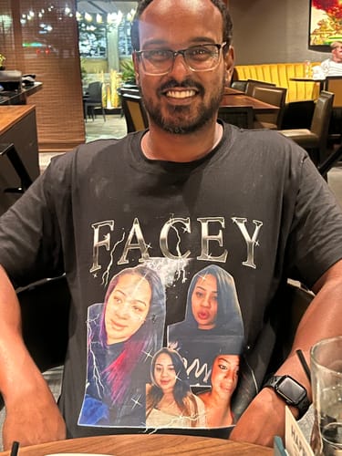 Customer photo review of CUSTOM VINTAGE TEE