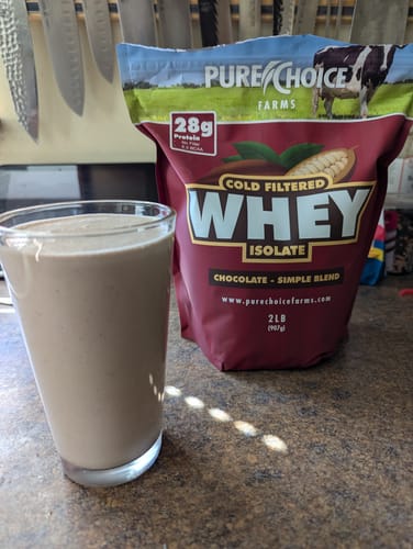 Customer photo review of Whey Protein Isolate Chocolate