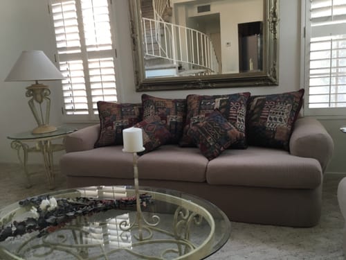 Customer photo review of Jacquard Soft Sofa Cover With  Indivdual Cushion Cover