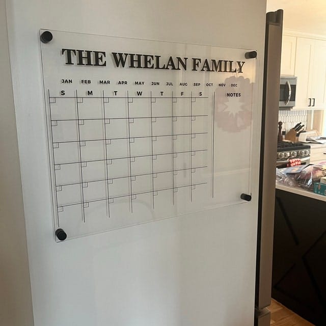 Customer photo review of Personalized Monthly Family Calendar with 1 Side Header