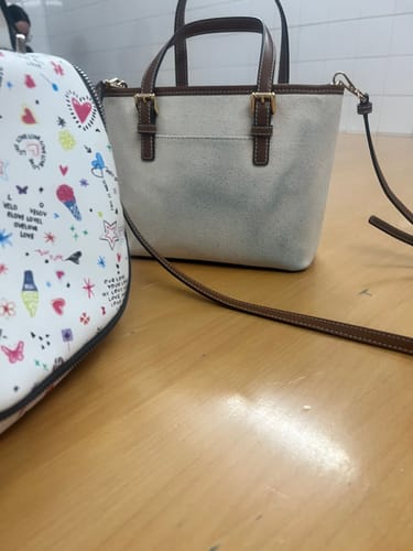 Customer photo review of Jet Set Travel Extra-Small Canvas Top-Zip Tote Bag (LUGGAGE)