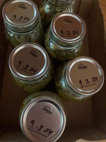 Customer photo review of Case of 20 – Denali Lids – 12 Canning Lids Per Pack – Regular Mouth