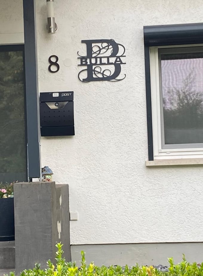 Customer photo review of Großes Namens-Monogramm (personalisierbar)