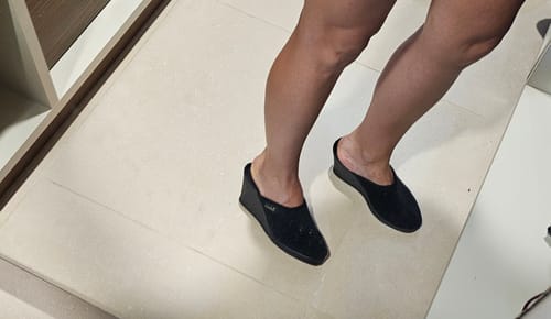 Customer photo review of Zueco alto de pana Salemera