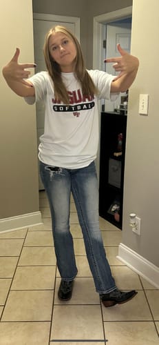 Customer photo review of Women’s Black Leather Boots With White and Blue Embroidery-Snip Toe